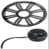 KICKER 45KMG12C 12" Charcoal Grille w/LED for KM12 + KMF12 Subwoofer Subs KMG12C Bundle with Rockville RPB2-BLACK Portable Bluetooth Speaker (2 Items) view 1
