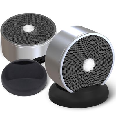 Dual Bluetooth Speakers - Built In Mic For Phone Calls - Multiple Pairing Bluetooth Speakers Set of 2 - Wireless Computer Speaker - TF SD Card Birthday Graduation Gift Idea For Boys Girls Silver