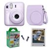 Fujifilm Instax Mini 12 Instant Camera + Pro Design Protective Case & Magnetic Lucite Frames, 20 Sheets (Lilac Purple) view 1