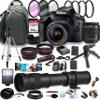 Canon EOS Rebel T100 DSLR Camera w/EF-S 18-55mm F/3.5-5.6 Zoom Lens + 420-800mm Super Telephoto Lens + 64GB Memory Cards, Professional Photo Bundle (42pc Bundle) (Renewed) view 1
