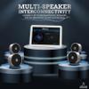 Long Run Technologies Stereo Bluetooth Speakers - Wireless Computer Speaker for Desktop Laptop PC for Boys & Girls Sister Brother Mom & Dad - Bluetooth Stereo Speakers Home Theater Gaming Rose Gold view 2