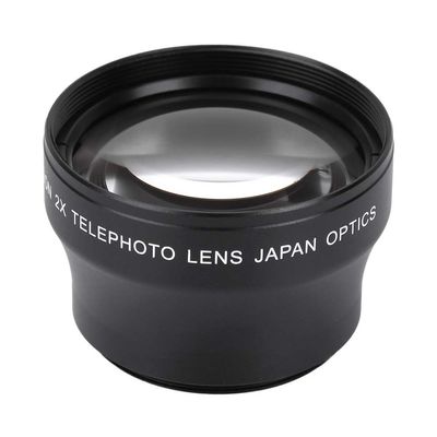 2X Camera Lens 2X Magnification High Definition Converter Telephoto Lens for 37mm Mount Camera