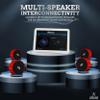 Bluetooth Speaker Pair - TF SD Card 3.5 mm Audio Cable - Dual Pairing Bluetooth Speakers - Bluetooth Multiple Wireless Speakers - Mothers Day Gift For Mothers - Bluetooth Speaker Multiple Pairing Red view 2