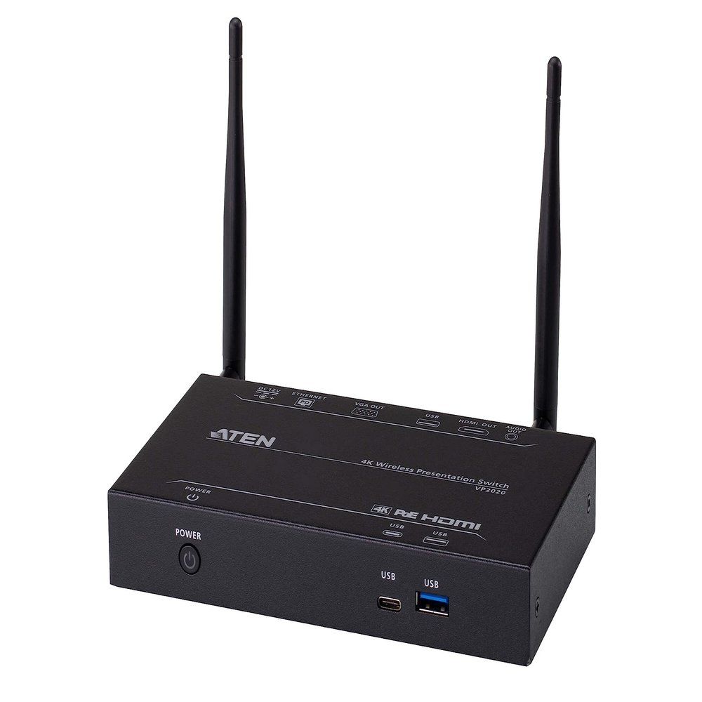 ATEN 4K Wireless Presentation Switch - VP2020 for Laptop, HDMI, AV Signal Switch, Efficient Workflows