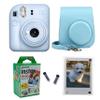 Fujifilm Instax Mini 12 Instant Camera + Pro Design Protective Case & Magnetic Lucite Frames, 20 Sheets (Pastel Blue) view 1