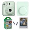 Fujifilm Instax Mini 12 Instant Camera + Pro Design Protective Case & Magnetic Lucite Frames, 20 Sheets (Mint Green) view 1