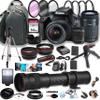 Canon EOS 4000D (Rebel T100) DSLR Camera w/EF-S 18-55mm F/3.5-5.6 Zoom Lens + 55-250mm f/4-5.6 is STM Lens + 420-800mm Super Telephoto Lens + 64GB Memory Cards, Professional Photo Bundle (Renewed) view 1