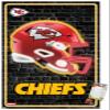Trends International NFL Kansas City Chiefs - Neon Helmet 23 Wall Poster, 34L x 22.4W, Premium Poster & Mount Bundle view 1