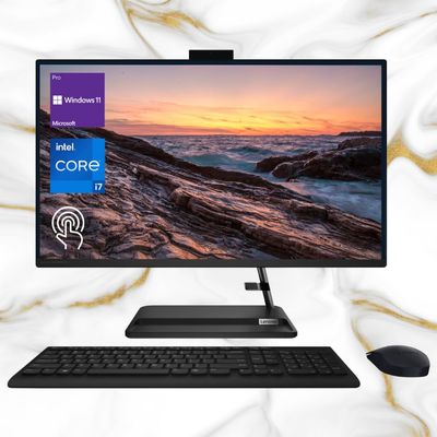 2023 Lenovo IdeaCentre 3 All-in-One Business Professional Desktop, 27" FHD Touchscreen, Intel Core i7-13620H, 32GB RAM, 512GB PCIe SSD, Webcam, HDMI, Wi-Fi 6, Wireless Mouse & Keyboard, Windows 11 Pro