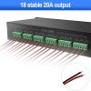 ENS 18 Channel Rack Mountable CCTV Power Supply Box, 1.5U - 12V DC Output, 18CH, 20 A, PTC Resettable Fuse- Regulated and Filtered - Surge Protected - Security Cameras, DVR/NVR Surveillance System view 4