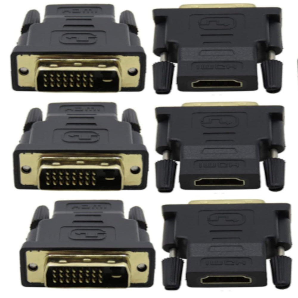Kyper USKyper-3488 (6 Pack) HDMI to DVI Adapter - Gold Plated Converter for TV Laptop Desktop and Monitor - PS5 PS4 Xbox