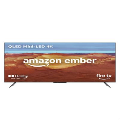 Amazon Ember 55" Mini-LED Series with Fire TV (newest model), QLED 4K UHD smart TV, Dolby Vision IQ, 144hz gaming mode, Ambient Experience, find shows faster with Alexa+