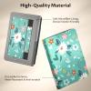 VORI Stand Case for 6" All-New Kindle 11th Generation 2024/2022 Release, Premium PU Leather Protective Sleeve Cover with Hand Strap, Auto Sleep/Wake and Back Cover Adsorption, Green Flower view 4
