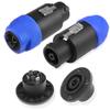 MEIRIYFA 8 Pole Speakon Connector Plug,NL4 Speak-On 8 Pin Male Audio Speaker Twist Lock Plugs and Female Panel Mount Plug Adapter for NL8FC, NL8FX, NLT8X, NL8FC, NL8FX (2Pack) view 1