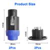 MEIRIYFA 8 Pole Speakon Connector Plug,NL4 Speak-On 8 Pin Male Audio Speaker Twist Lock Plugs and Female Panel Mount Plug Adapter for NL8FC, NL8FX, NLT8X, NL8FC, NL8FX (2Pack) view 3