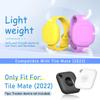 [2 Pack] Silicone Case for Tile Mate Waterproof, Kids Bracelet Tile Mate Holder Case Cover Compatible with Tile Mate (2022), Adjustable Hidden Tile Mate Bracelet for Kids/Teen/Elderly (Purple+Yellow) view 2