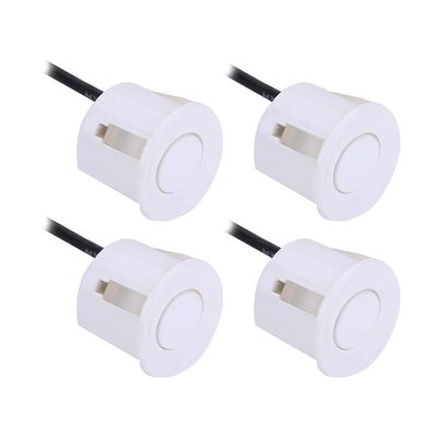 KIMISS 4Pcs Parking Sensor, Reversing Sensor Kit Reversing Aid Parking Parts Parking Assist Sensor Rear Reverse Backup Parking Bumper Park Assist Sensor (White)