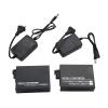 NATEFEMIN 2 Pack 10/100M/1000M Gigabit Ethernet Media Converter(1*SC Fiber Port + 4* RJ45 Port), Single-Mode SC Fiber to RJ45 Port Converter, up to 3KM Transceiver view 1