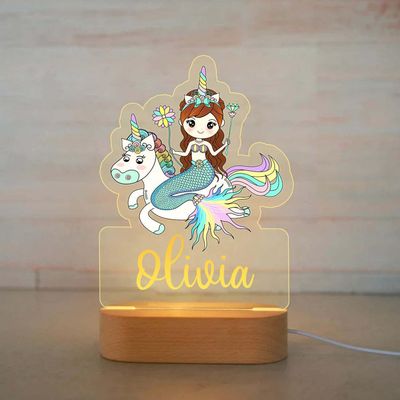 FIMIONAS Personalized Night Light for Kids Custom Name Animal Led Unicorn Baby Lamp for Nursery Decor Kid's Bedroom Birthday Christmas Gifts for Boys Girls(08 Cartoon Unicorn)