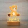 FIMIONAS Personalized Night Light for Kids Custom Name Animal Led Bear Baby Lamp for Nursery Decor Kid's Bedroom Birthday Christmas Gifts for Boys Girls(15 Cartoon Bear) view 1