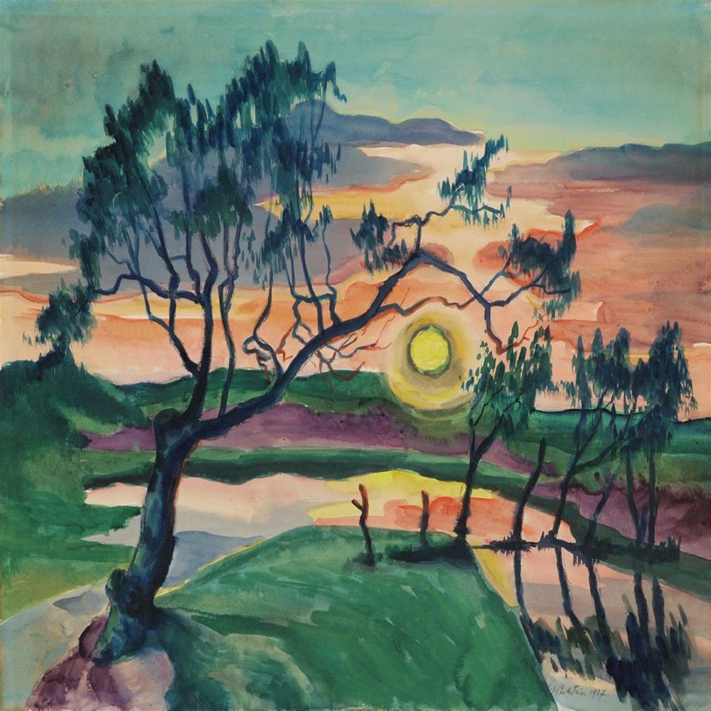 Hermann Max Pechstein : Sunset : 1927 : Archival Quality Art Print