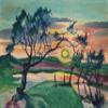 Hermann Max Pechstein : Sunset : 1927 : Archival Quality Art Print view 1