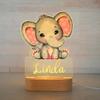 FIMIONAS Personalized Night Light for Kids Custom Name Animal Led Elephant Baby Lamp for Nursery Decor Kid's Bedroom Birthday Christmas Gifts for Boys Girls(02 Cartoon Elephant) view 1