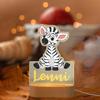 FIMIONAS Personalized Night Light for Kids Custom Name Animal Led Zebra Baby Lamp for Nursery Decor Kid's Bedroom Birthday Christmas Gifts for Boys Girls(10 Cartoon Zebra) view 2