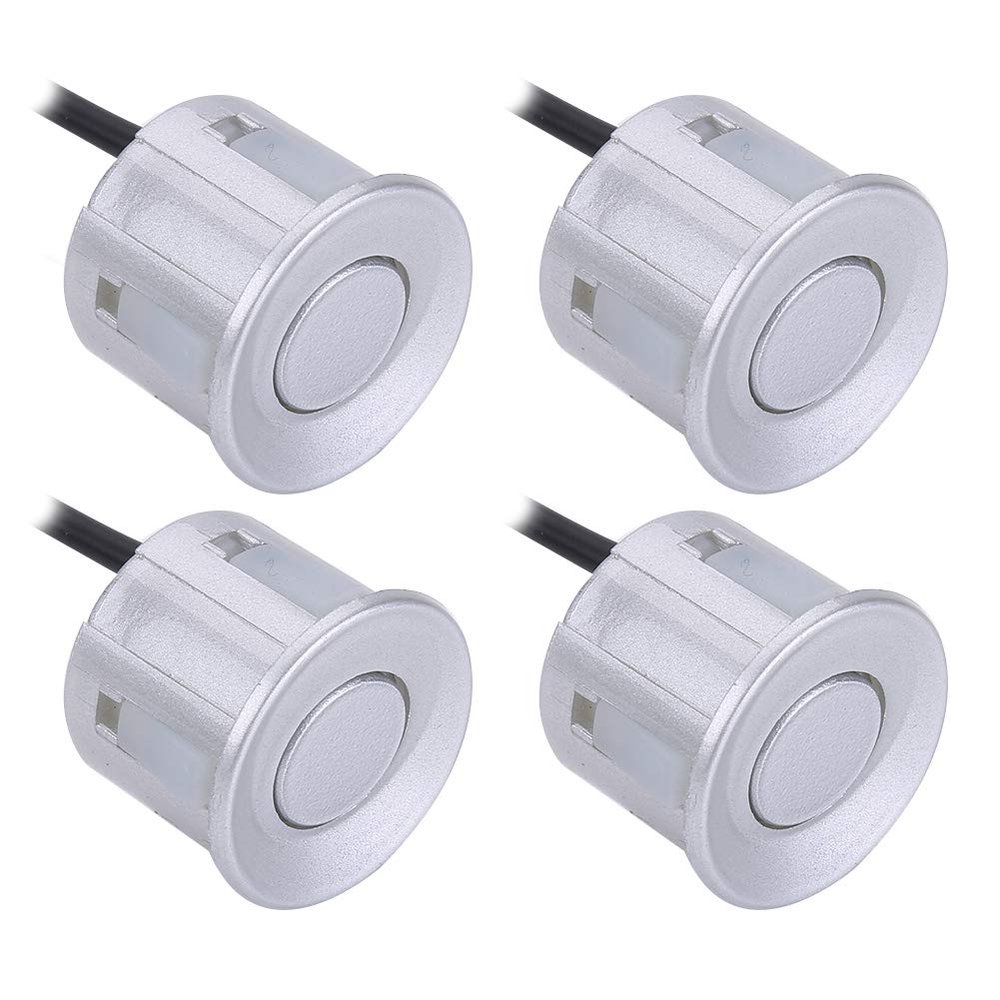 KIMISS 4Pcs Parking Sensor, Reversing Sensor Kit Reversing Aid Parking Parts Parking Assist Sensor Rear Reverse Backup Parking Bumper Park Assist Sensor (Silver)