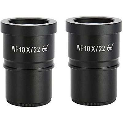 2PCS WF10X/22 Microscope Accessories Wide-Angle Eyepiece High Eye Point Interface 30mm Microscope Accessories