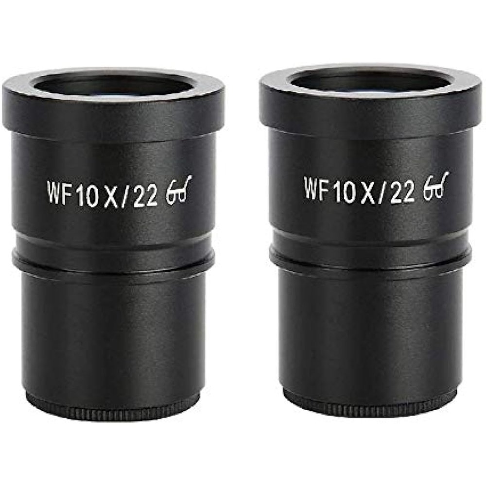 2PCS WF10X/22 Microscope Accessories Wide-Angle Eyepiece High Eye Point Interface 30mm Microscope Accessories