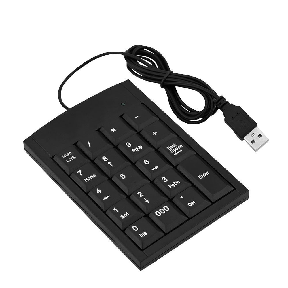 ciciglow USB Numeric Keypad, Portable Mini Numeric Keypad 19 Keys USB Number Pad Number Keyboard for Laptops, Desktop Computers