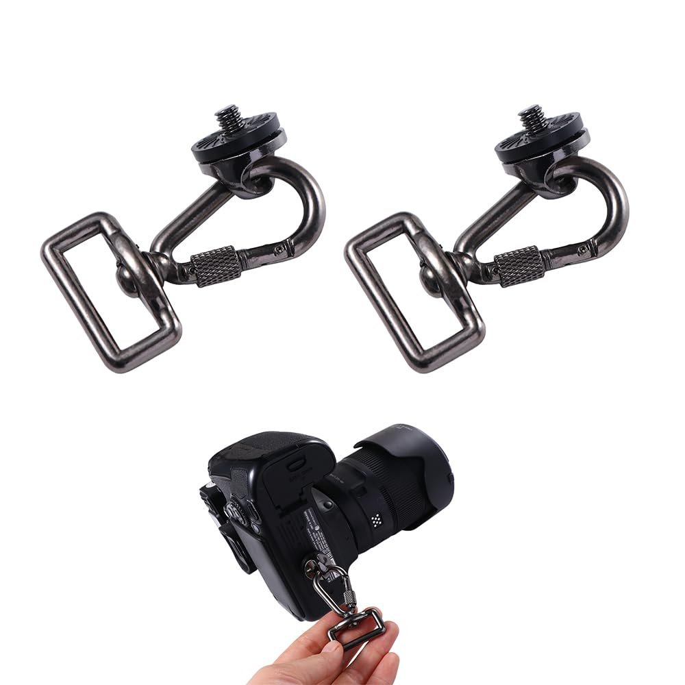 2 Pcs 1/4" Screw Adapter + Connecting Hook Camera Bags Hook Camera Accessories Strap Hook Belt Hook Camera Strap Accessories For SLR/DSLR