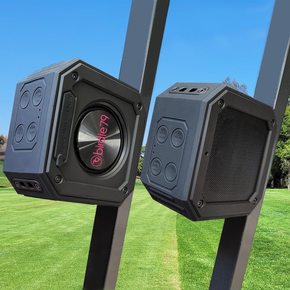 BIRDIE79 2-Pack Golf Cart Bluetooth Speaker | 30W Loud Stereo | Magnetic Mount | IPX7 Waterproof | Rugged & Shockproof (X1)