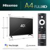 Hisense 40-Inch Class A4 Series FHD 1080p Google Smart TV (40A4K) - DTS Virtual: X, Game & Sports Modes, Chromecast Built-in, Alexa Compatibility, Black view 2