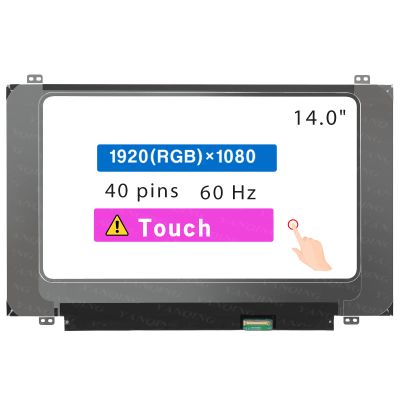 14.0" Screen Replacement for Lenovo Thinkpad L480 20LS Series LCD Display Panel 40 pins 60 Hz (FHD 1920 * 1080 Touch)