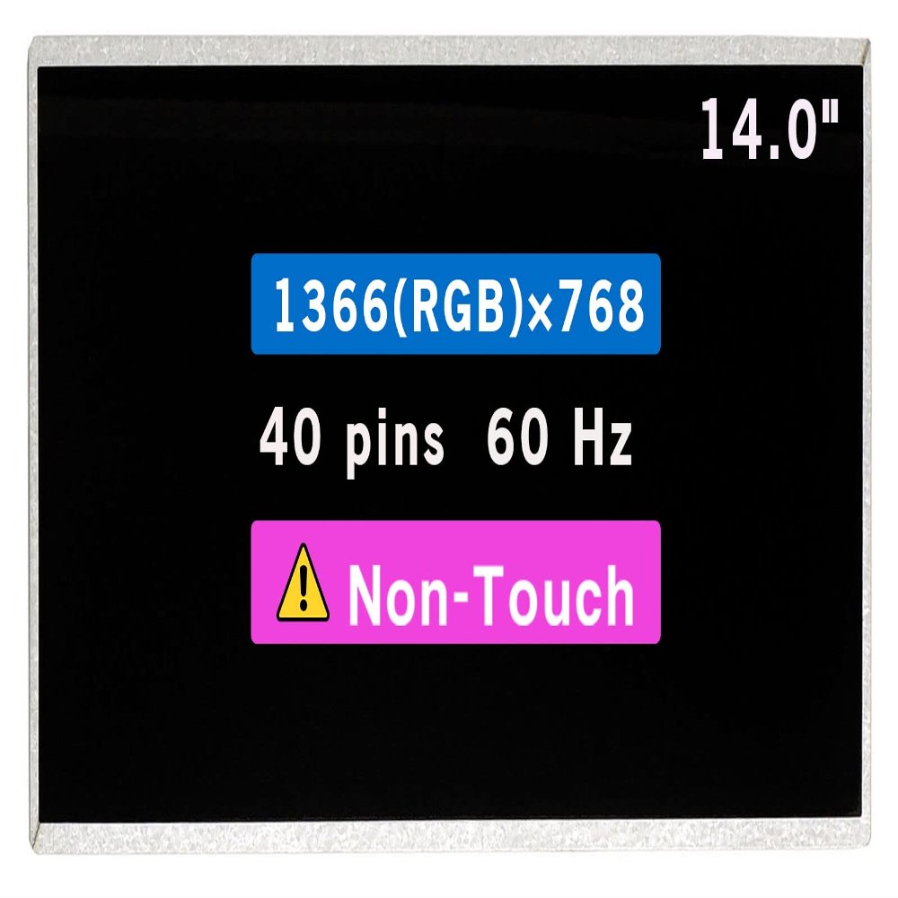 14.0" Screen Replacement for Lenovo Thinkpad Edge E430 6271 LCD Display Panel 40 pins 60 Hz (HD 1366 * 768 Non-Touch)