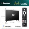 Hisense 43-Inch Class A4 Series FHD 1080p Google Smart TV (43A4K) - DTS Virtual: X, Game & Sports Modes, Chromecast Built-in, Alexa Compatibility view 2