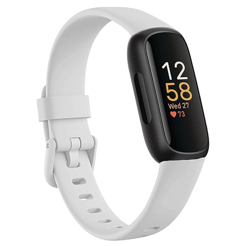 Baaletc Compatible with Fitbit Inspire 3 Bands for Men Women, Soft Silicone Sport Wristband Strap Band Bracelets for Inspire 3, Small Large (white, Small:5.5"-7.1" Wrist)