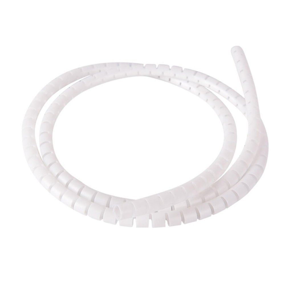 8mm 1M Line Organizer Pipe Protection Spiral Wrap Winding Cable Wire Protector Cover Tube Thickness: 0.6mm (Size : White 8mm)