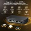 MokerLink 8 Port 2.5G PoE Switch with 10G SFP+ Slot, 8 x 2.5G Base-T Ports Compatible with 10/100/1000Mbps, IEEE8023af/at PoE 135W, Metal Unmanaged Fanless Small Network Switch view 2