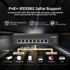 MokerLink 8 Port 2.5G PoE Switch with 10G SFP+ Slot, 8 x 2.5G Base-T Ports Compatible with 10/100/1000Mbps, IEEE8023af/at PoE 135W, Metal Unmanaged Fanless Small Network Switch view 3