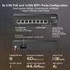 MokerLink 8 Port 2.5G PoE Switch with 10G SFP+ Slot, 8 x 2.5G Base-T Ports Compatible with 10/100/1000Mbps, IEEE8023af/at PoE 135W, Metal Unmanaged Fanless Small Network Switch view 4