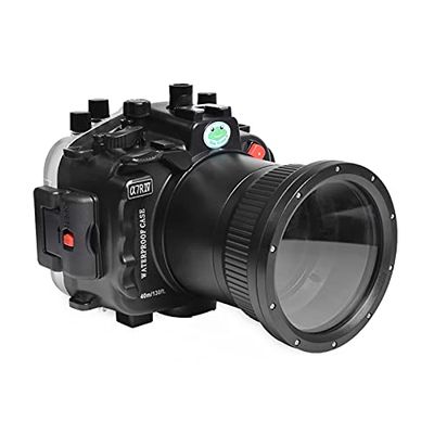 Seafrogs [40M/130FT] Underwater Camera Housing for Sony Alpha 7R IV A7R IV A7r4 (ILCE-7RM4A), Compatible with Sony FE 90 F2.8 G OSS(w/Zoom Gear), Black