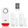 Door Chime When Opened, Window and Door Opening Sensor Alarm for Home Security / Kids Safety / Business Entering, 120dB Burglar Alert, 500FT-Range 52-Tunes 5-Volume, 1 Receiver + 2 Sensors, White