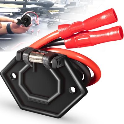 8M4000954 Trolling Motor Power Receptacle Plug, 2-Prong 50A, 12V/24V/36V