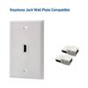 MTUERANC HDMI Keystone Jack, (2-Pack) Gold-Plated 90 Degree Angle HDMI Female to Female Insert Keystone Coupler Adapter for Panels Wall Plate Connectors -White view 4