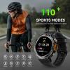 Military Smart Watch for Men (Call Receive/Dial) with LED Flashlight, 1.45" HD Rugged Outdoor Tactical Smartwatch, Fitness Tracker Sports Watch with Heart Rate Sleep Monitor for iPhone Android Phone view 4