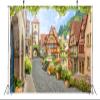 BELECO 9x6ft Fabric German Bavaria Town Street Backdrop for Photography Historic Town of Rothenburg ob der Tauber Background Oktoberfest Bavarian Party Decorations Birthday Photoshoot Studio Props view 4