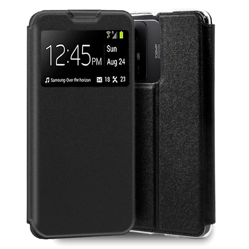 Cool Flip Cover for Xiaomi Redmi Note 12S Smooth Leatherette Black